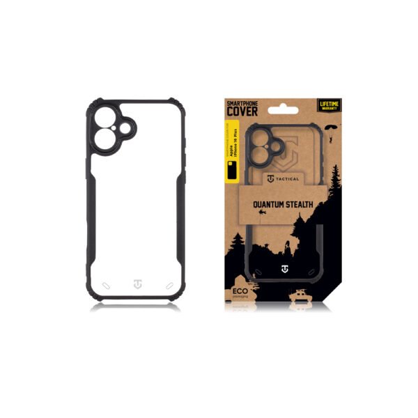 Tactical iPhone 16 Plus Quantum Stealth Cover - 8596311256875 - Clear Black – Bild 3