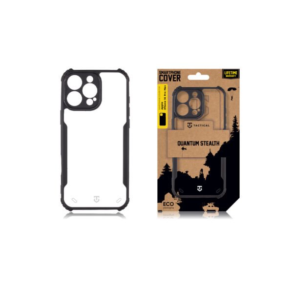 Tactical iPhone 16 Pro Max Quantum Stealth Cover - 8596311256899 - Clear Black – Bild 3