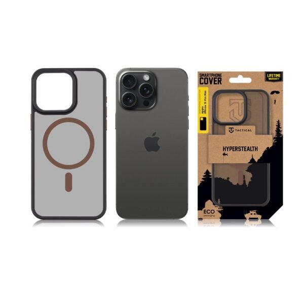 Tactical iPhone 15 Pro Max Magforce Hyperstealth 2.0 Cover - 8596311279300 - Black/Mocha Mousse – Bild 3