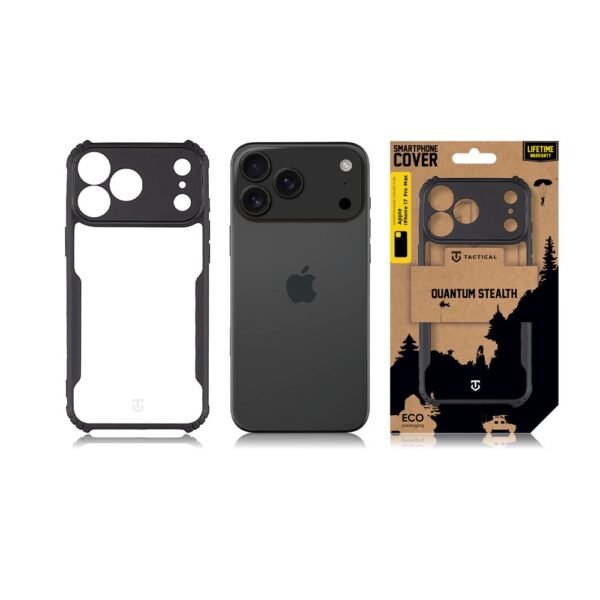 Tactical iPhone 17 Pro Max Quantum Stealth Cover - 8596311284526 - Clear Black – Bild 3