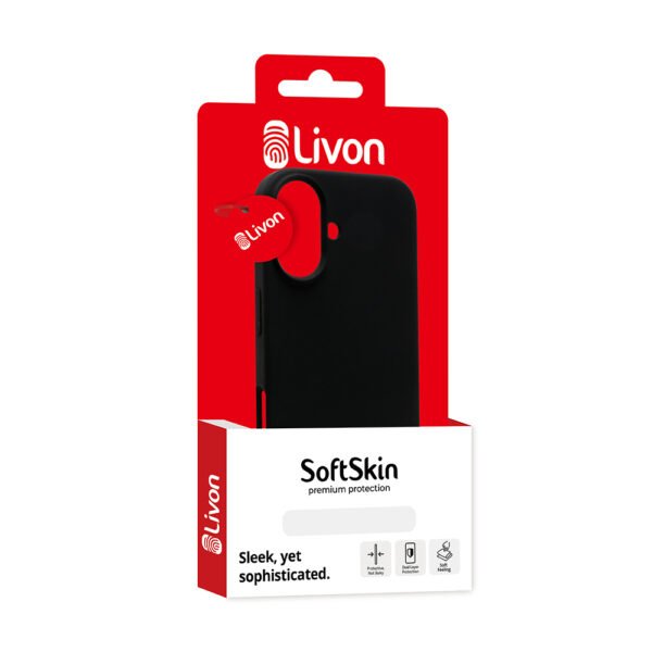 Livon iPhone 16 Plus SoftSkin - Black Smoke – Bild 4