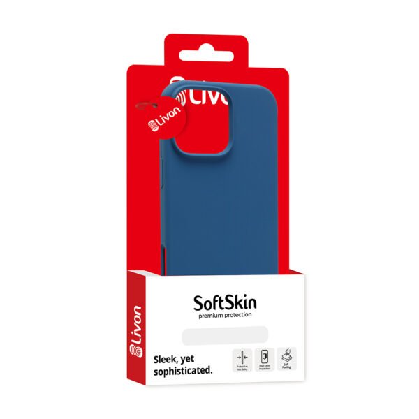 Livon iPhone 16 Pro Max SoftSkin - Denim Blue – Bild 5