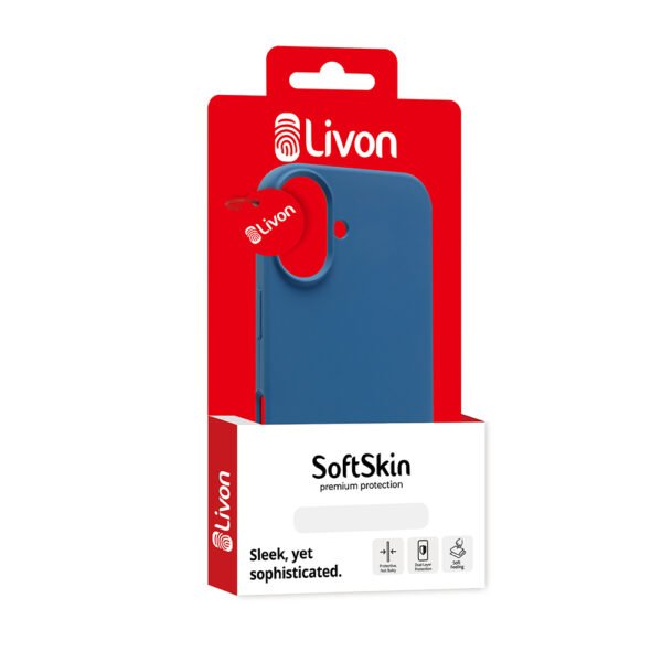 Livon iPhone 16 Plus SoftSkin - Denim Blue – Bild 2