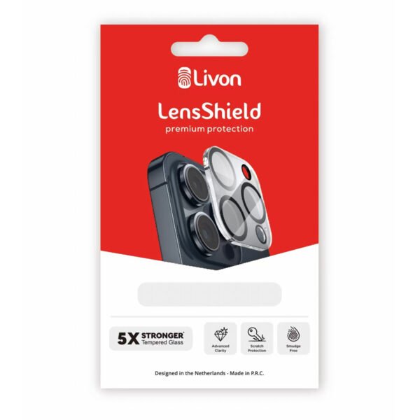 Livon iPhone 16e Tempered Glass - LensShield - Transparant – Bild 2