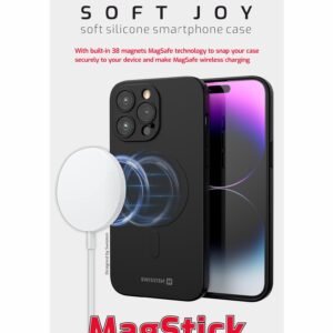 Swissten iPhone 16 Pro Max Soft Joy Magstick Case - 35500124 - For Magsafe Charging - Black