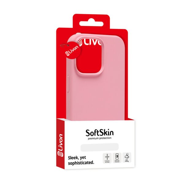 Livon iPhone 15 Pro SoftSkin - Rose Pink – Bild 5