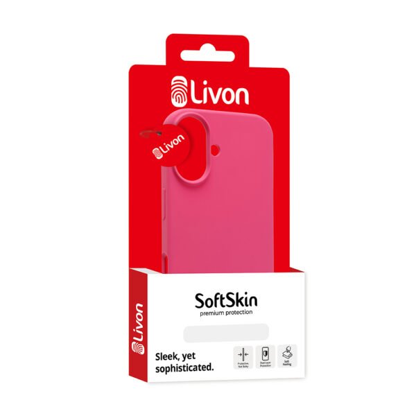 Livon iPhone 16 Plus SoftSkin - Pink Punch – Bild 5