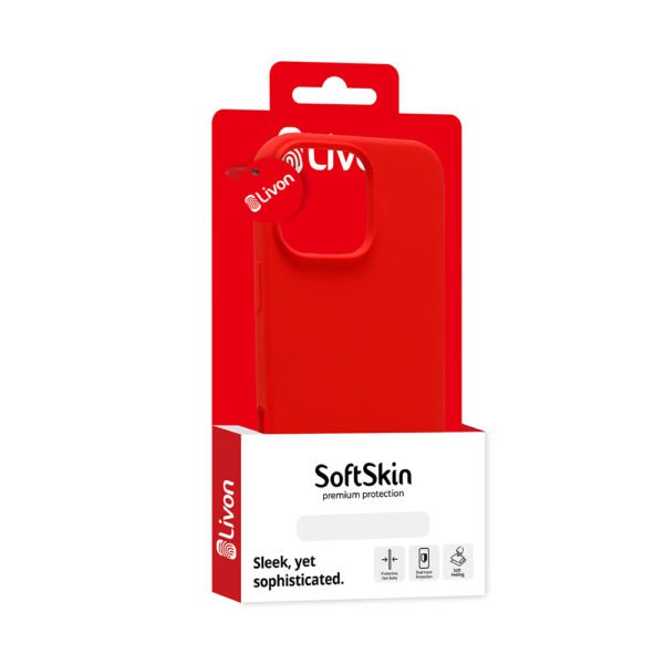 Livon iPhone 15 Pro SoftSkin - Fury Red – Bild 4