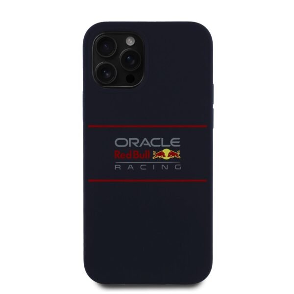 Red Bull iPhone 16 Pro MagSafe Liquid Silicon Case With Horizontal Logo - 3666339369125 - Navy – Bild 5