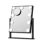 Schwarzer LED Schminkspiegel