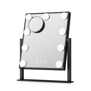 Schwarzer LED Schminkspiegel