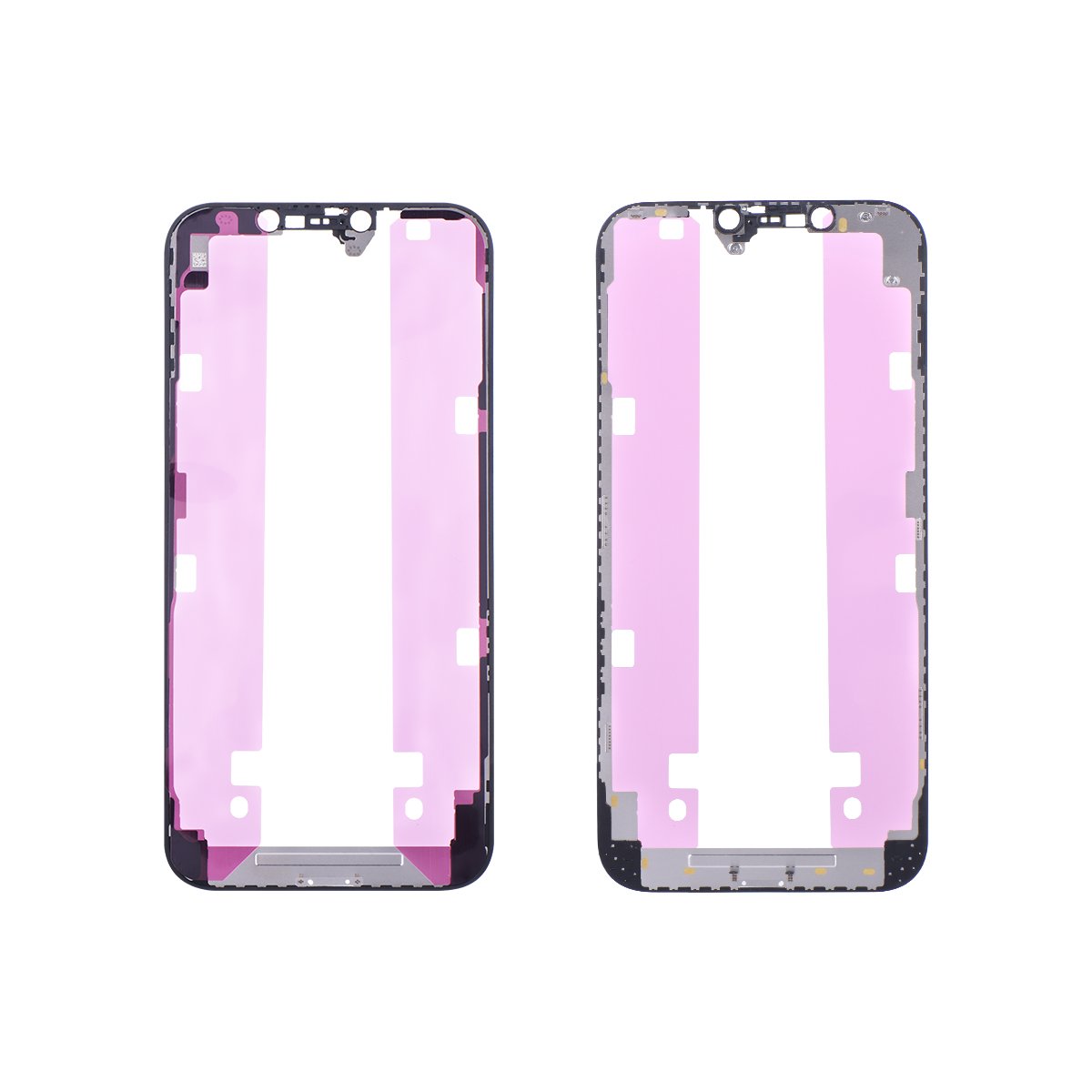 Apple iPhone 12 Pro Max LCD Frame - Repart - with Front Bezel and OCA Glue - 10 PCS - Black