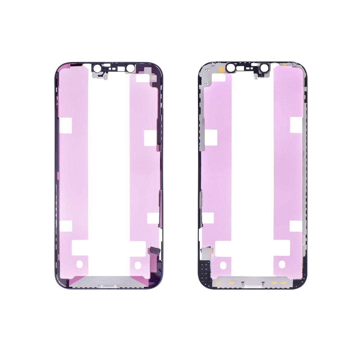 Apple iPhone 12 Pro LCD Frame - Repart - with Front Bezel and OCA Glue - 10 PCS - Black