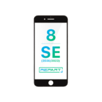 Apple iPhone SE (2020)/iPhone SE (2022) Glass - Repart - with Front Bezel and OCA Glue - 10 Pack - Black