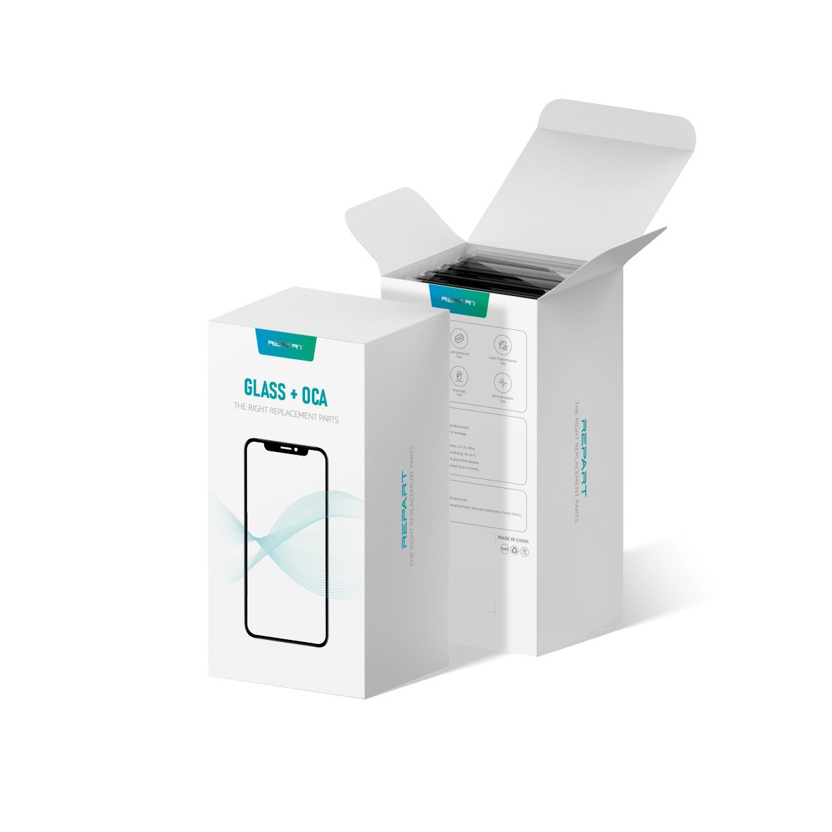 Apple iPhone XR Glass - Repart - with Front Bezel and OCA Glue - 10 PCS - Black – Bild 3