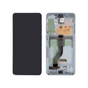 Samsung G985F Galaxy S20 Plus/G986F Galaxy S20 Plus 5G LCD Display + Touchscreen + Frame - GH82-31441H/GH82-31442H - (No Camera) - Aura Blue