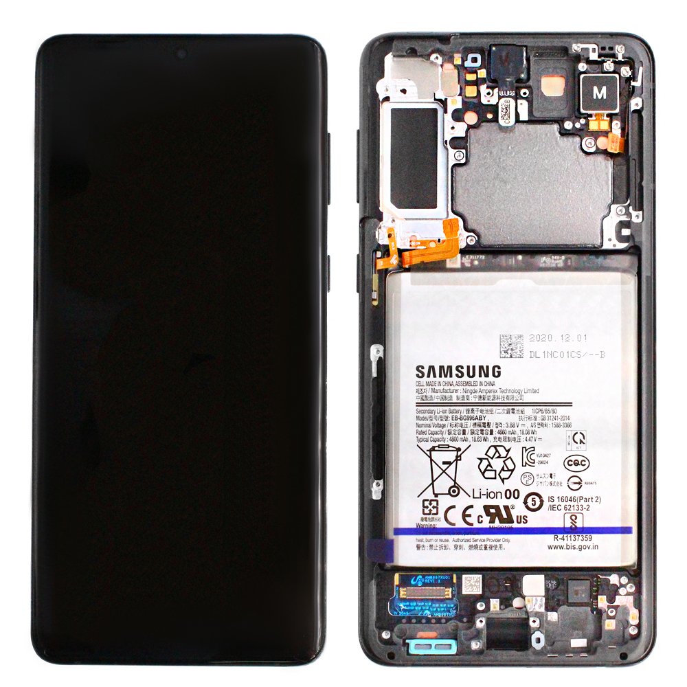 Samsung SM-G996B Galaxy S21 Plus LCD Display + Touchscreen + Frame - GH82-24555A/GH82-24744A - With Battery - Black