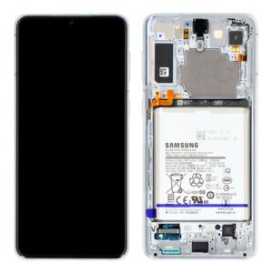 Samsung SM-G996B Galaxy S21 Plus LCD Display + Touchscreen + Frame - GH82-24744C/GH82-24555C - With Battery - Silver