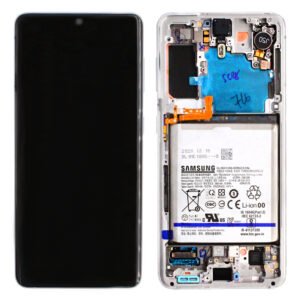 Samsung SM-G991B Galaxy S21 LCD Display + Touchscreen + Frame - GH82-24716C/GH82-24718C - With Battery - White