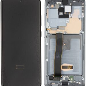 Samsung G988F Galaxy S20 Ultra 5G LCD Display + Touchscreen + Frame - GH82-26032B/GH82-26033B - (No Camera) - Grey