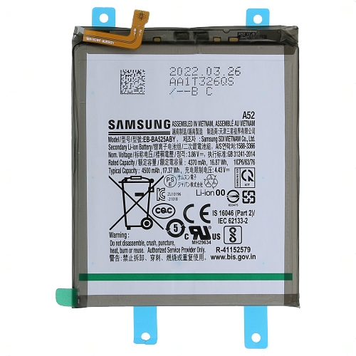 Samsung SM-A525F Galaxy A52 4G/SM-G780F Galaxy S20 Fan Edition 4G/SM-G781B Galaxy S20 Fan Edition 5G/SM-A526B Galaxy A52 5G/SM-A528B Galaxy A52s Battery - GH82-28909A - EB-BA525ABY - 4500mAh