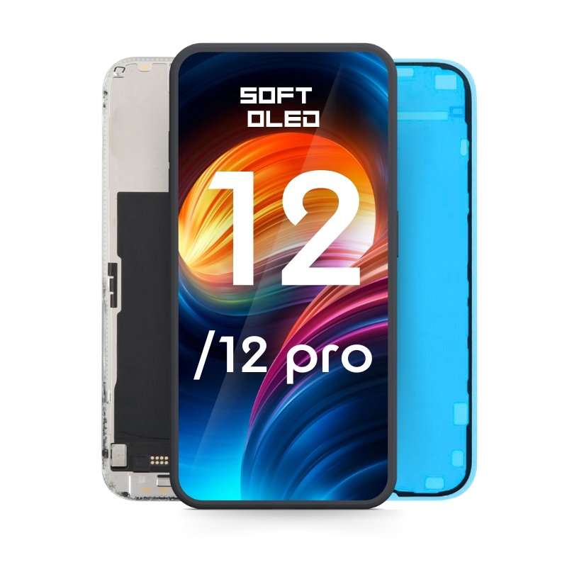 Apple iPhone 12/iPhone 12 Pro LCD Display + Touchscreen - Repart - Soft OLED - Black