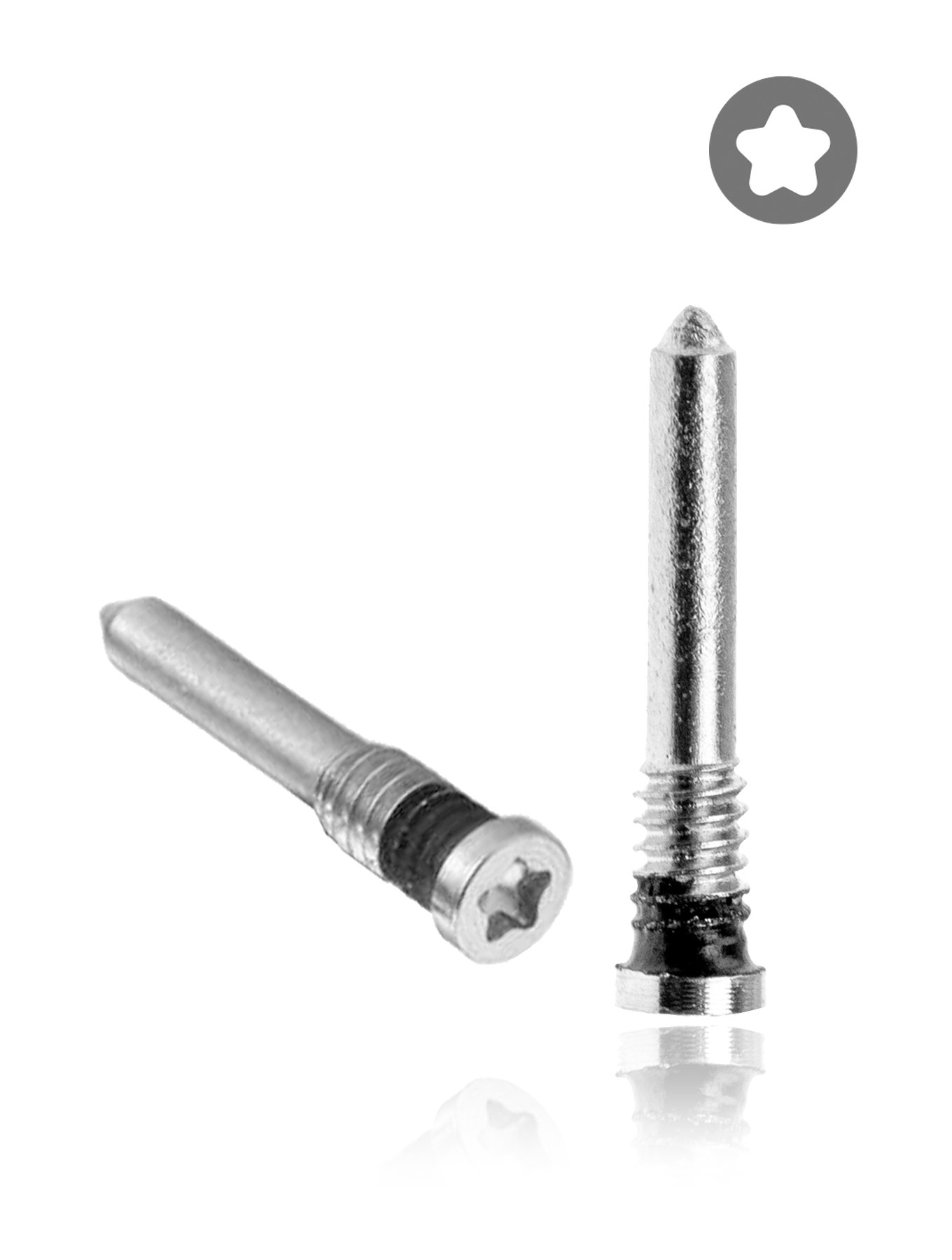 Apple iPhone 13/iPhone 13 Mini/iPhone 13 Pro/iPhone 13 Pro Max/iPhone 14/iPhone 14 Plus/iPhone 14 Pro/iPhone 14 Pro Max Bottom Screws - 10 pcs - Silver