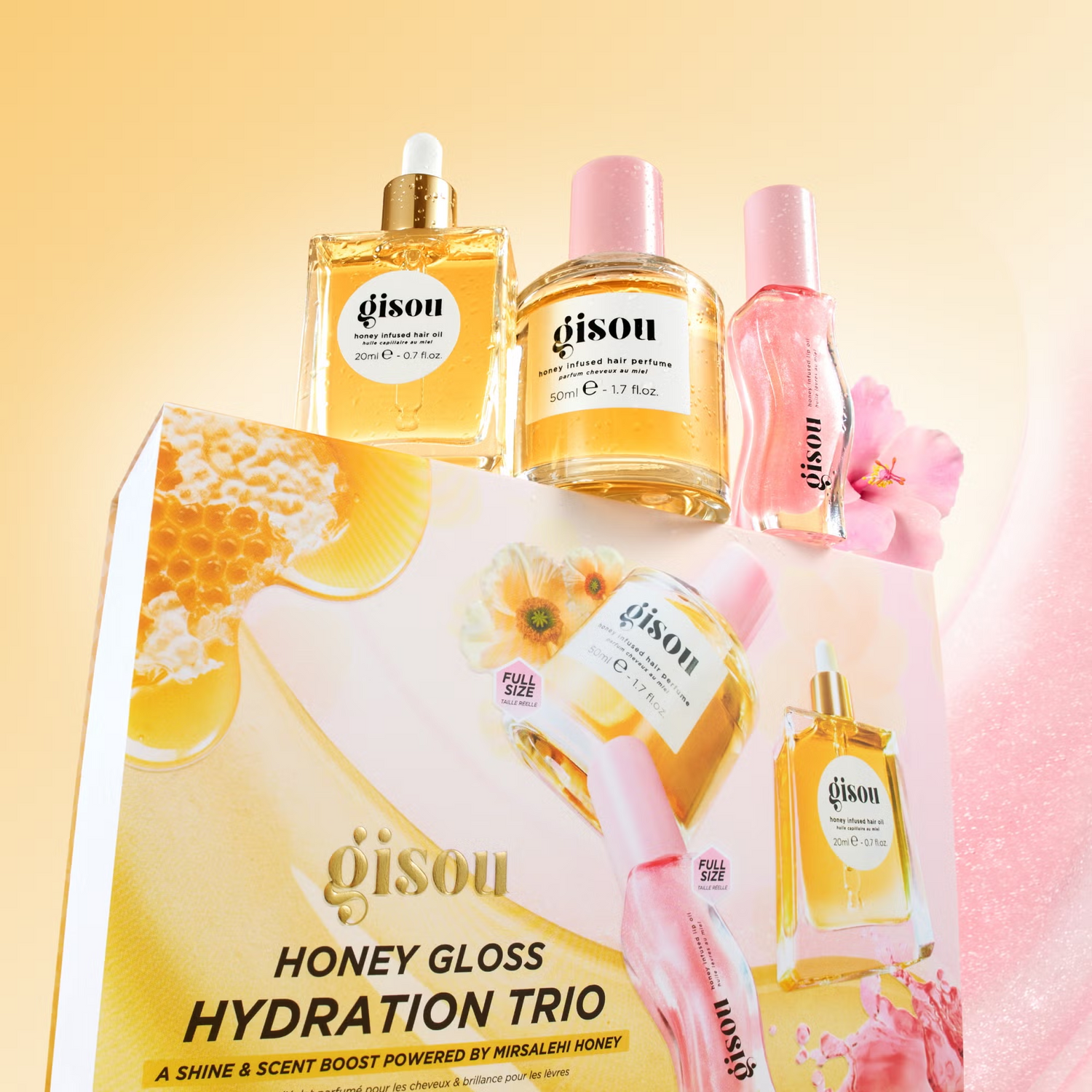 Gisou Honey Gloss Hydration Trio Hydrierendes Pflege Set mit Mirsalehi Honig – Bild 2