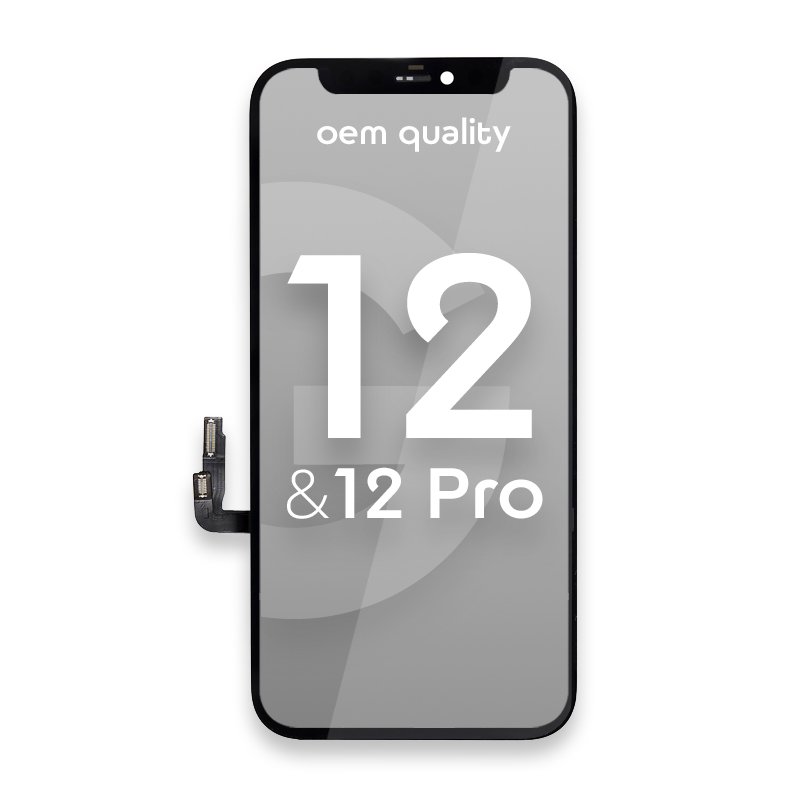 Apple iPhone 12 / iPhone 12 Pro LCD Display + Touchscreen - OEM Quality - Black