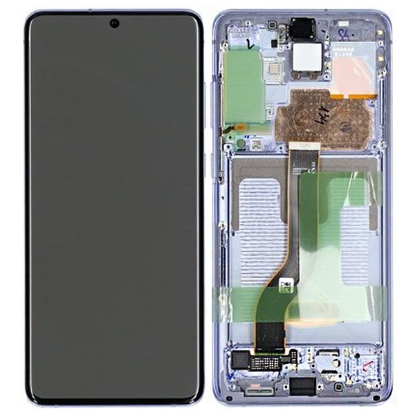 Samsung G985F Galaxy S20 Plus/G986F Galaxy S20 Plus 5G LCD Display + Touchscreen + Frame - GH82-22134K/GH82-22145K - (BTS Edition) - Purple