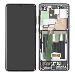 Samsung G988F Galaxy S20 Ultra 5G LCD Display + Touchscreen + Frame GH82-22327A;GH82-22271A Cosmic Black