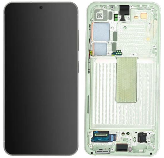 Samsung SM-S911B Galaxy S23 LCD Display + Touchscreen + Frame - GH82-30480F/GH82-30481F/GH82-31001F - Lime