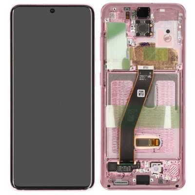 Samsung G980F Galaxy S20/G981F Galaxy S20 5G LCD Display + Touchscreen + Frame GH82-22123C;GH82-22131C Cloud Pink