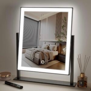 PREORDER LED Schminkspiegel Schwarz mit Touch Dimmer Kosmetikspiegel