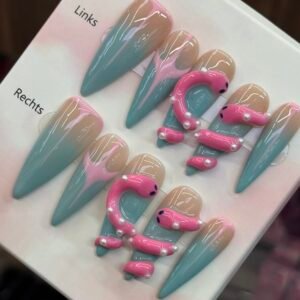 Handgemachte Press-On Nails Komplett-Set