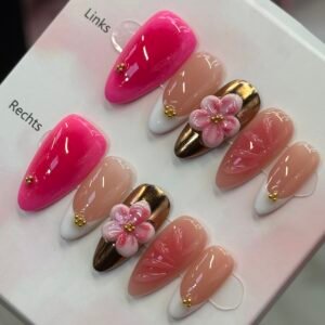 Handgemachte Press-On Nails Komplett-Set