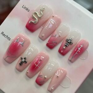 Handgemachte Press-On Nails Komplett-Set