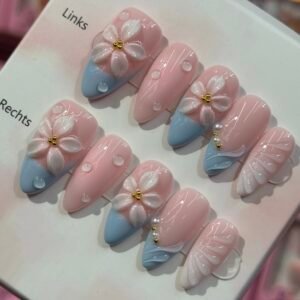 Handgemachte Press-On Nails Komplett-Set