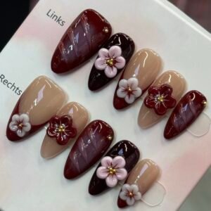 Handgemachte Press-On Nails Komplett Set