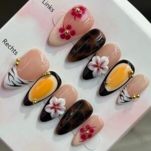 Handgemachte Press-On Nails Komplett Set
