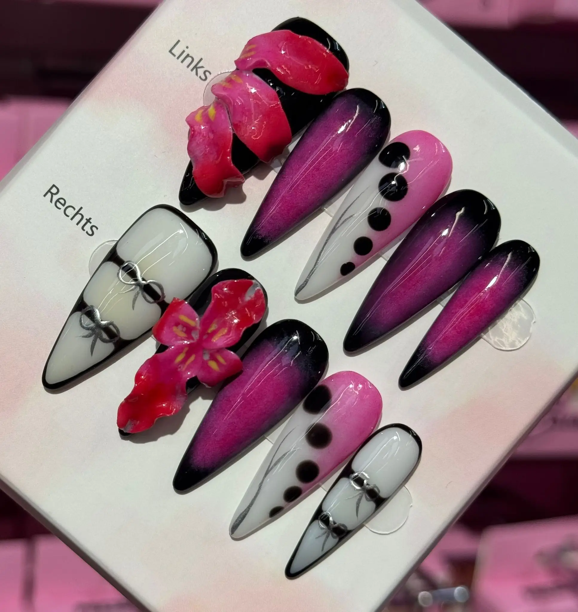 Handgemachte Press On Nails Komplett Set