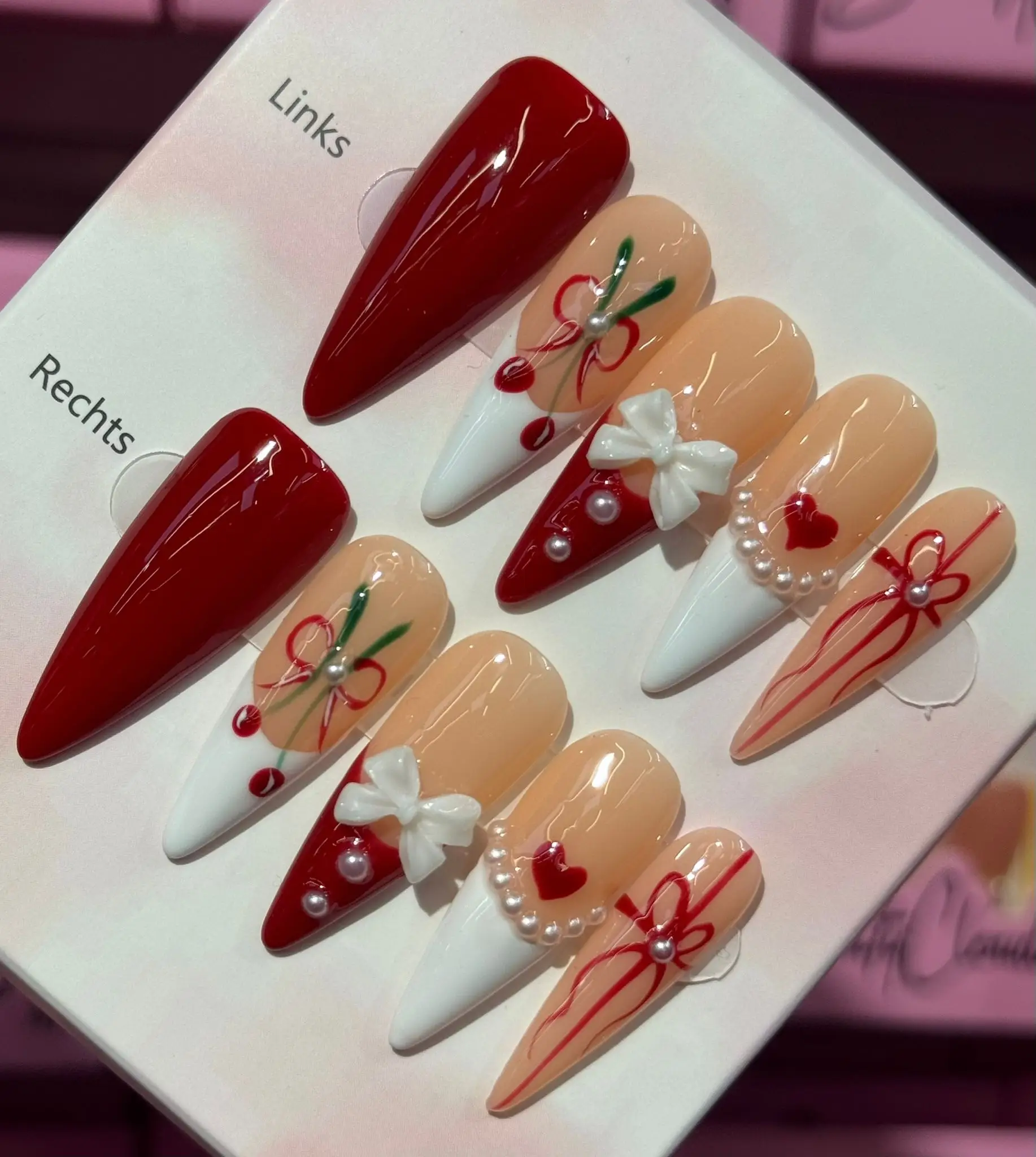 Handgemachte Press On Nails Komplett Set