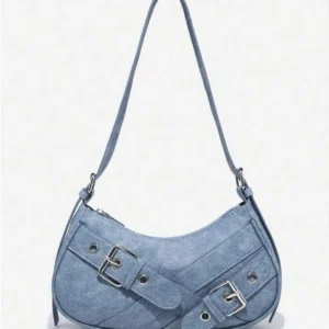 Retro Blau Jeans Schultertasche