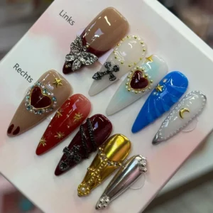 Handgemachte Press On Nails Komplett Set