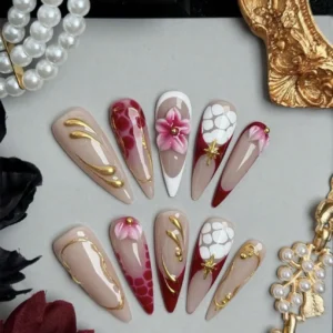 Handgemachte Press On Nails Komplett Set