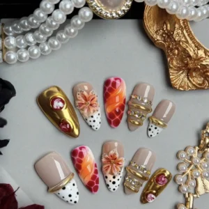 Handgemachte Press On Nails Komplett Set